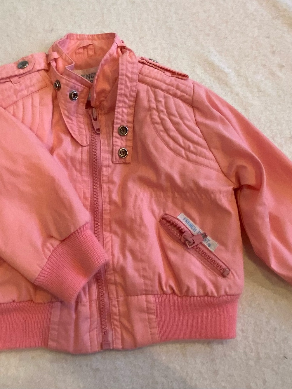 Girls' Pink Quilted Bomber Jacket by French Toast